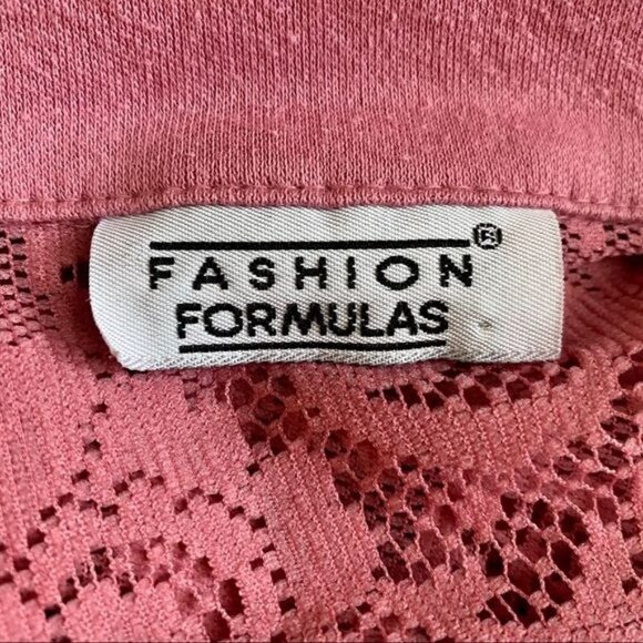 Fashion Formulas Pink Lace Button Up Women’s Top Plus Size 3X - Picture 7 of 8